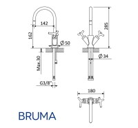 MEDIDAS MEZCLADOR BIDE GENESI BRUMA